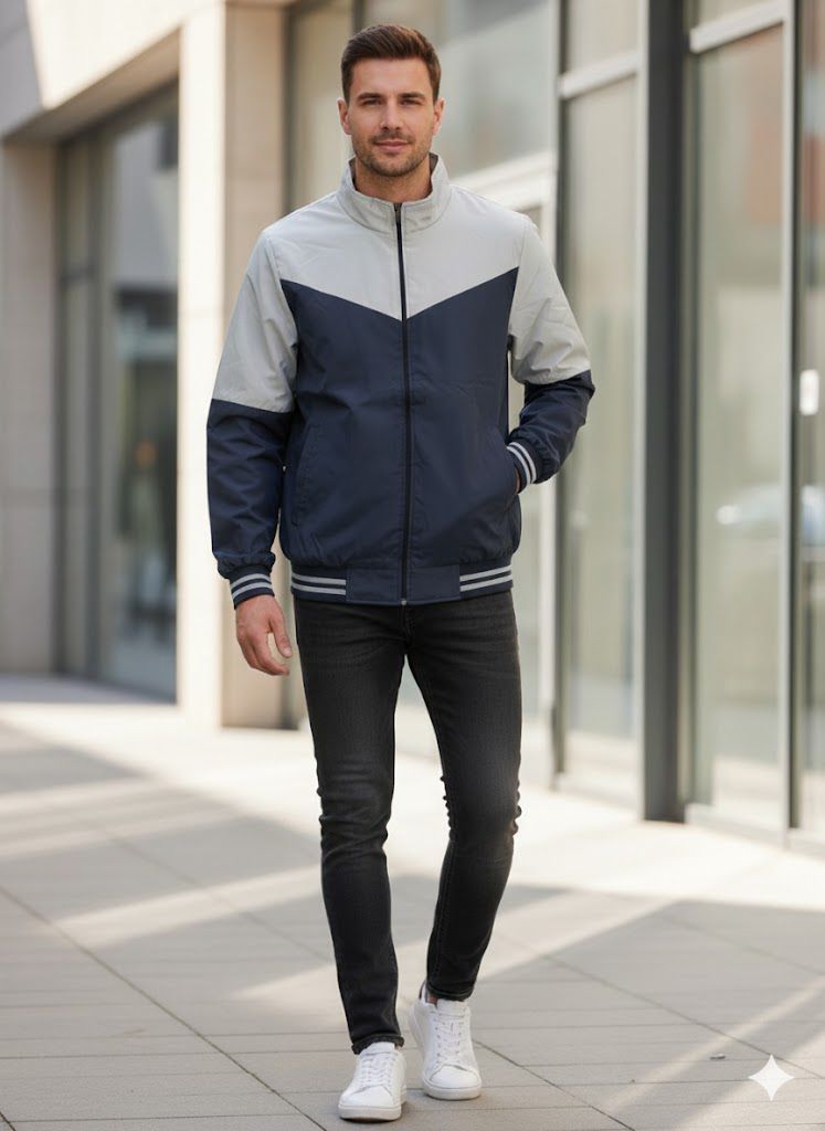 Gray and Black Jacket.