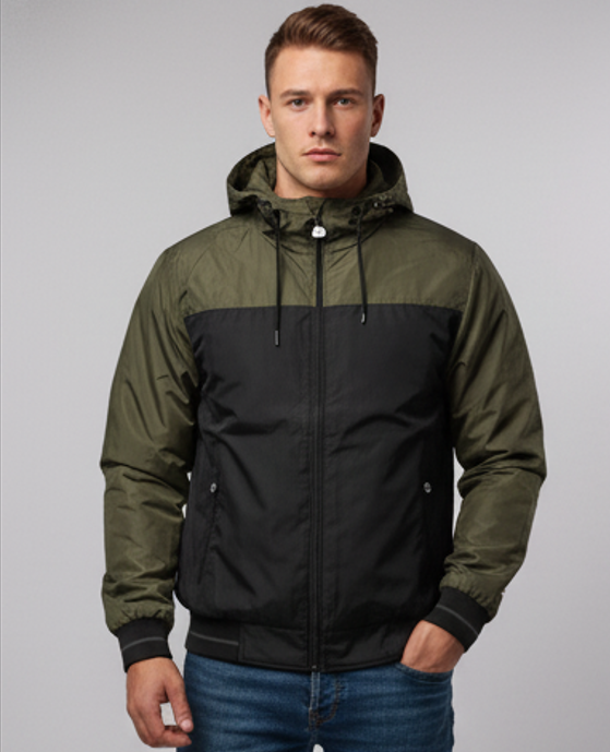 Black &amp; Olive Green Jacket